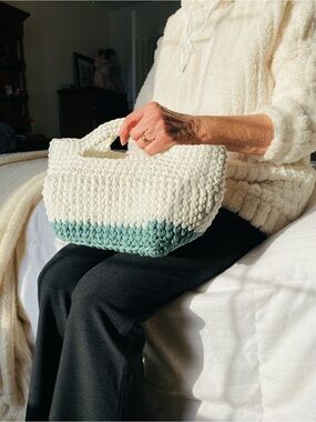 Handmade Crochet Bucket Bag – Cotton Jersey Yarn
